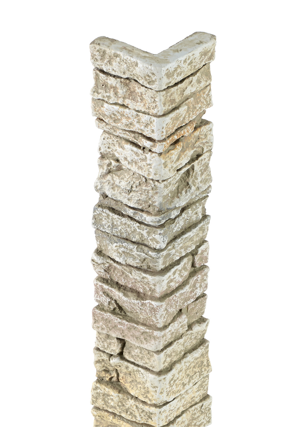 Stacked Stone Corner - Cream Frost